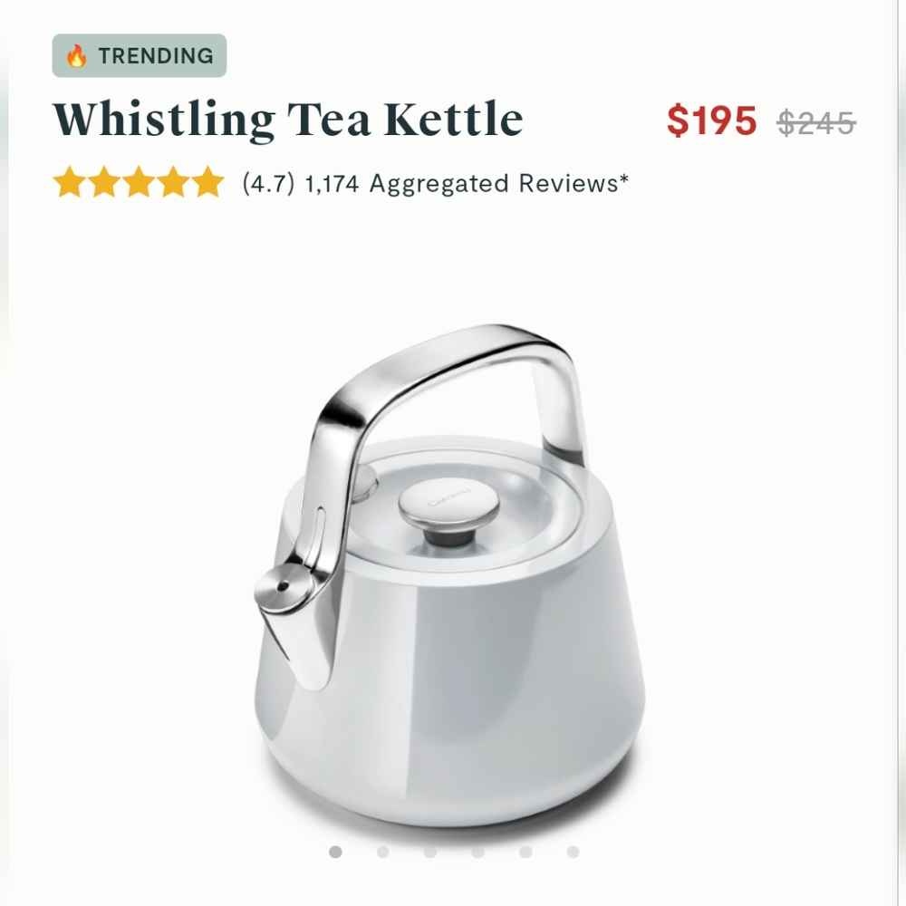 Caraway Grey Tea Kettle NIB
